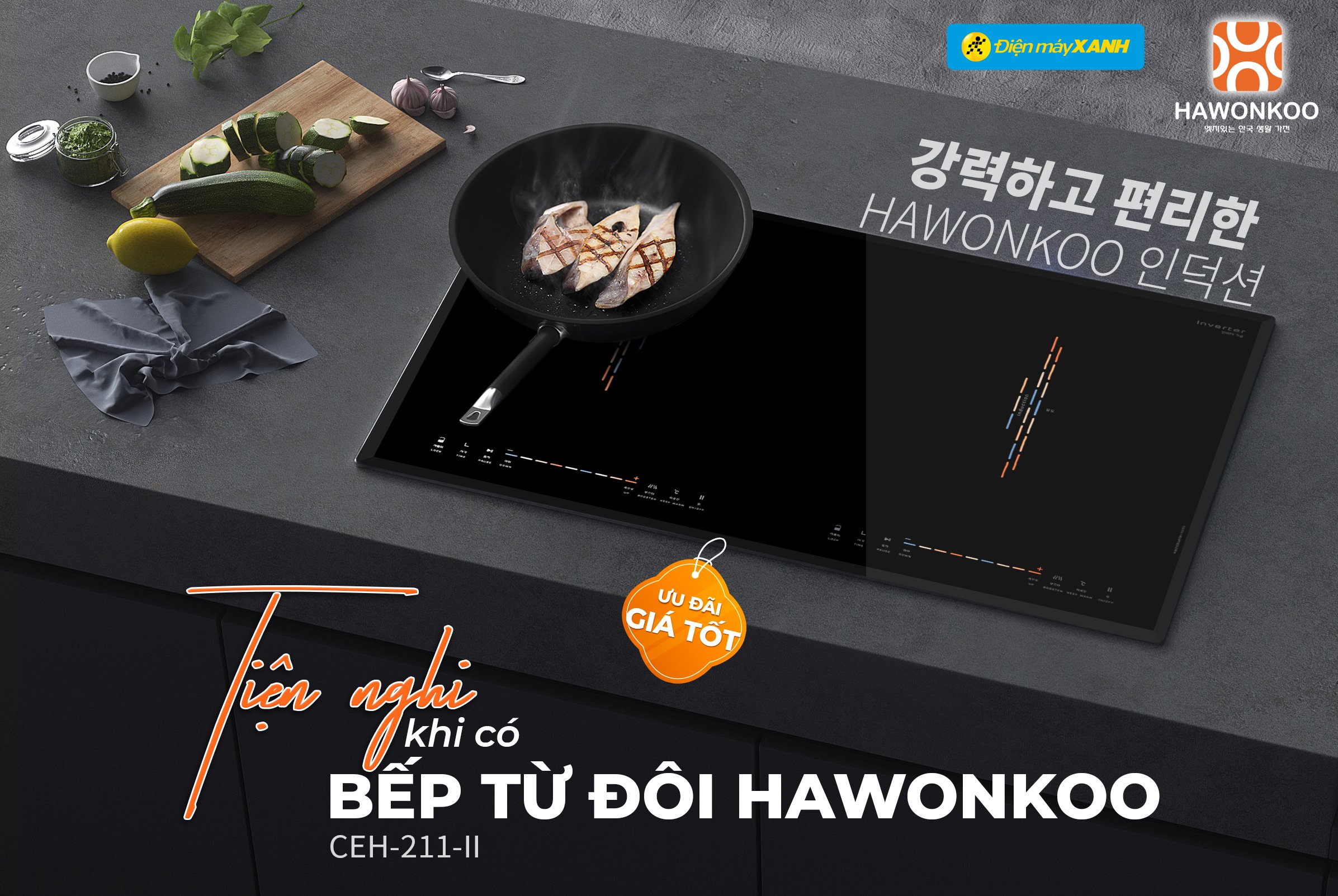 Các sản phẩm bếp Hawonkoo cao cấp SIÊU SALE giảm giá đến 40% và tặng kèm những phần quà cực kỳ hấp dẫn.