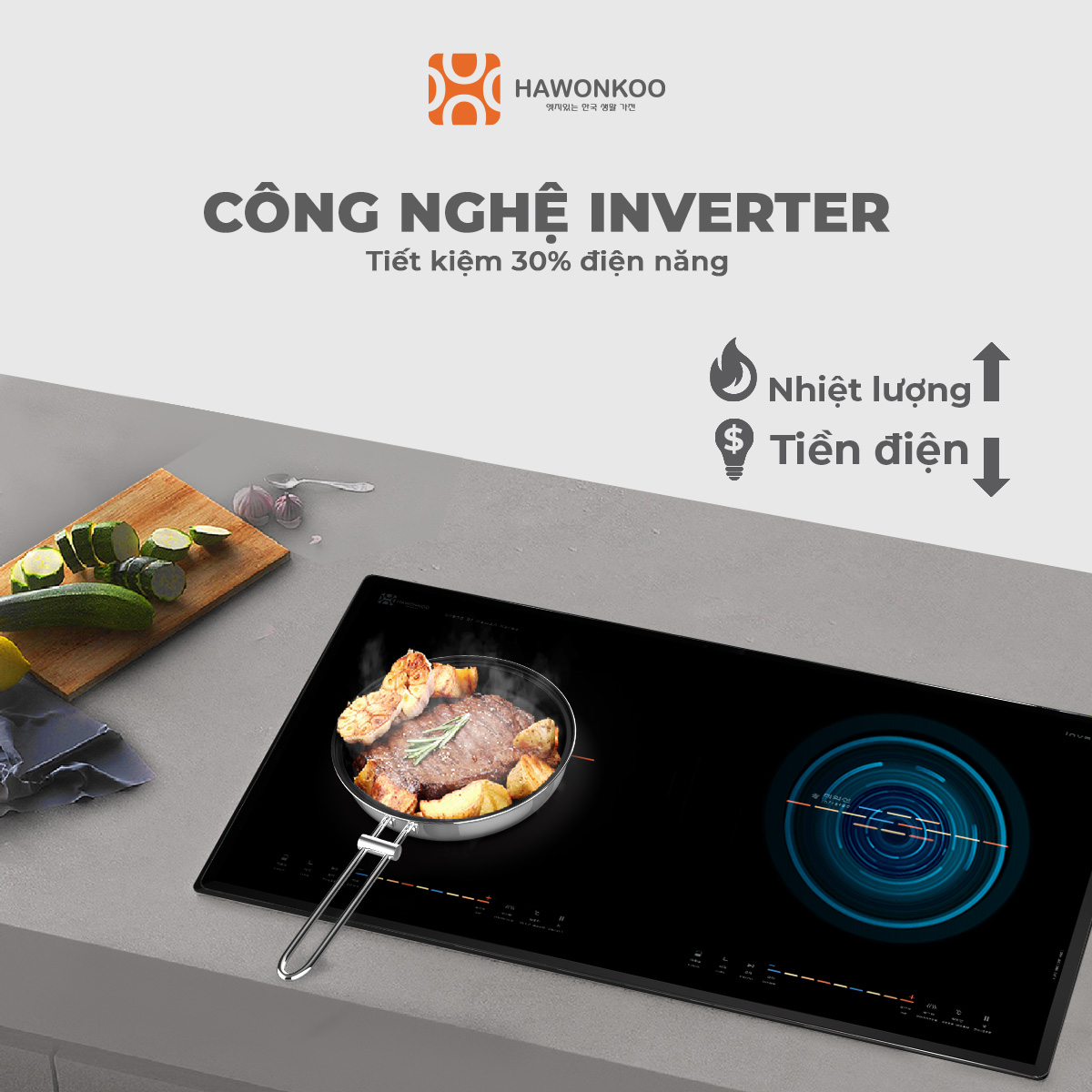 Công nghệ Inverter tiết kiệm điện năng giúp bạn giảm hóa đơn tiền điện hàng tháng.