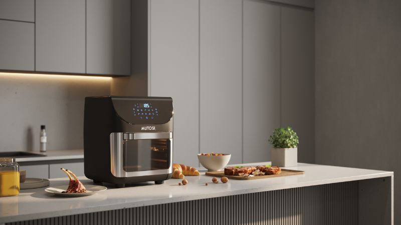 Mutosi MF-T891 là mẫu nồi chiên không dầu 12 lít được thiết kế theo dạng lò nướng, phù hợp cho gia đình từ 4–8 thành viên