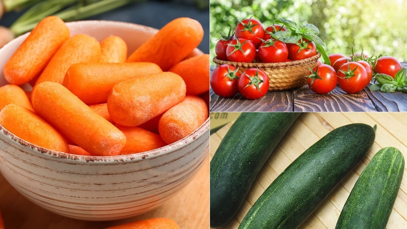 Nước ép cà chua mix cà rốt và dưa leo