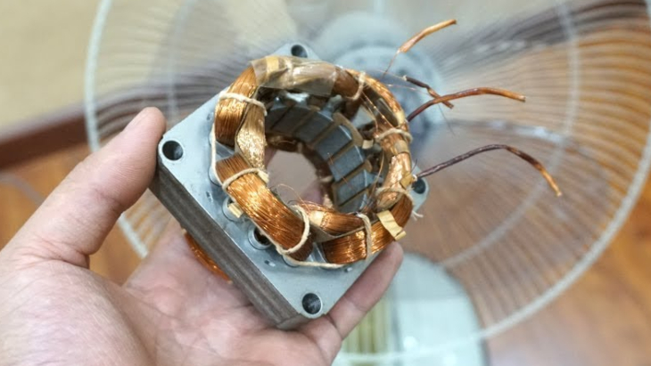 Quạt cây kêu do lõi thép động cơ